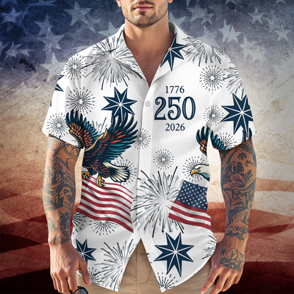 Personalized USA 250 Anniversary Eagle 1776-2026 Hawaii Shirt TH10 898325
