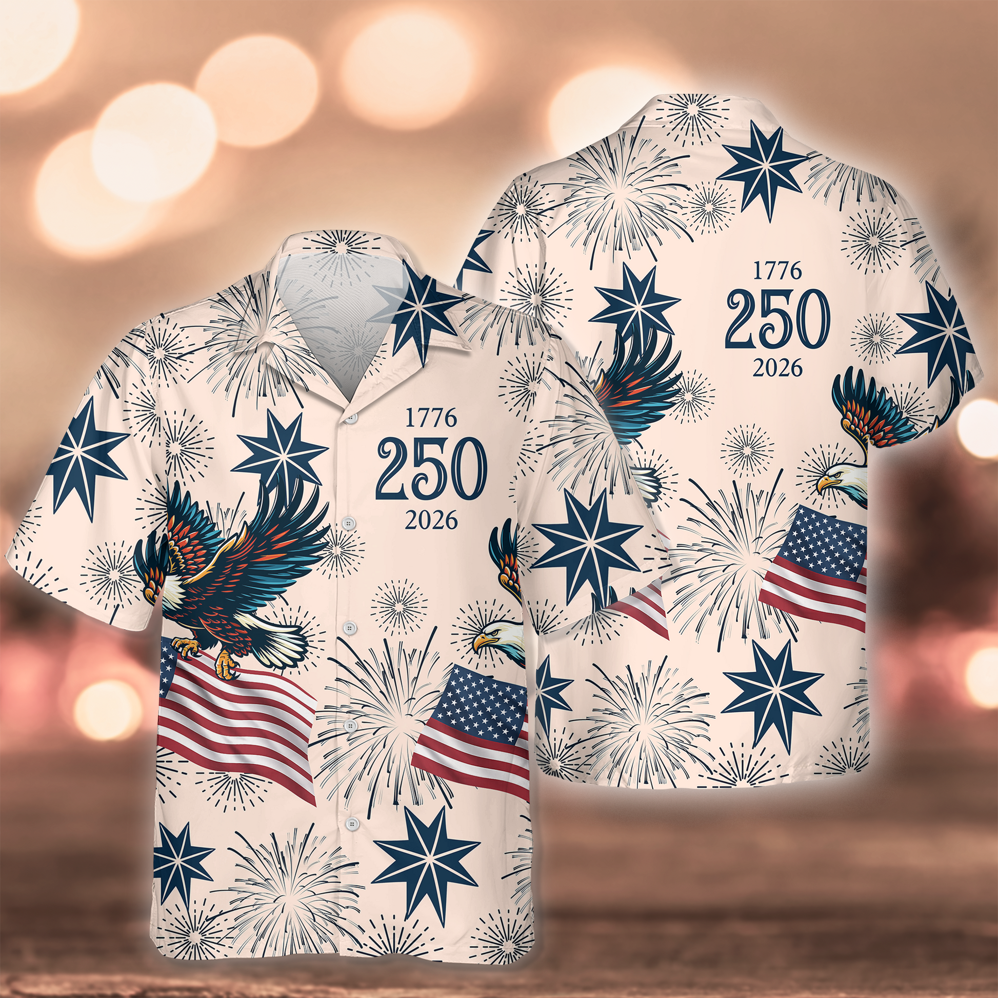 Personalized USA 250 Anniversary Eagle 1776-2026 Hawaii Shirt TH10 898325