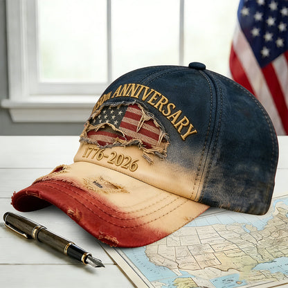 USA 1776 - 2026 Anniversary Baseball Hat, 250th Freedom Cap