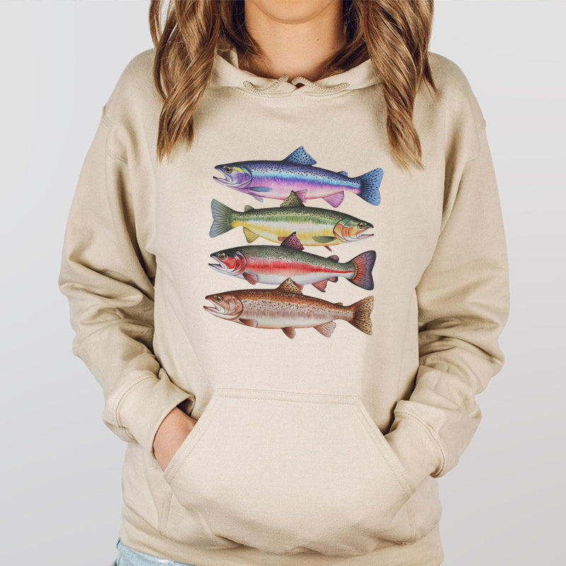 Abstract Colorful Trout In A Row T-Shirt / Hoodie / Sweatshirt