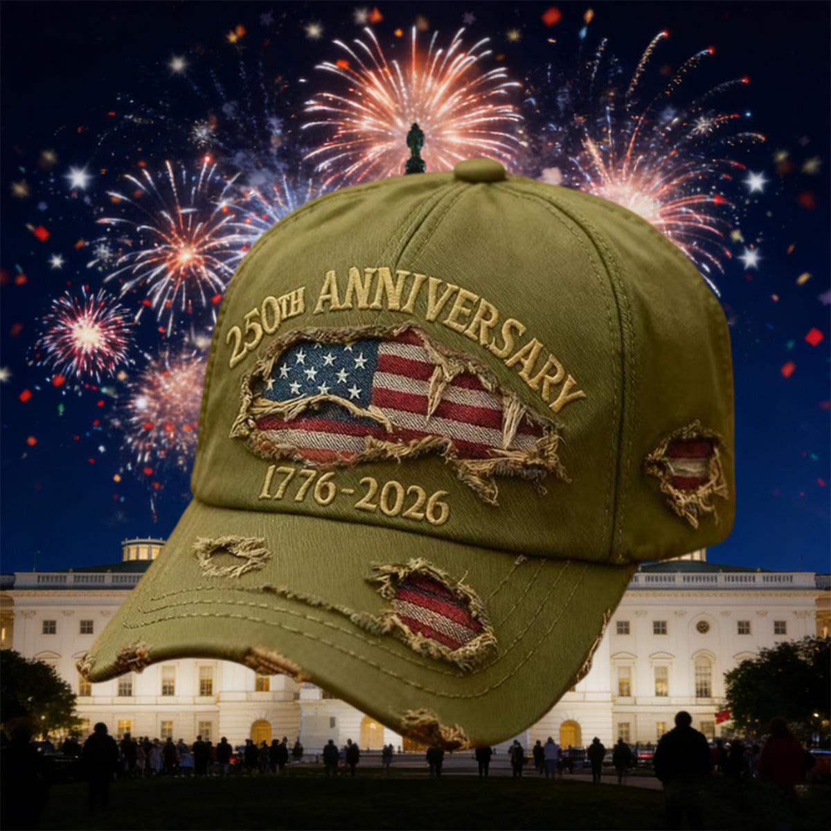 USA 1776 - 2026 Anniversary Baseball Hat, 250th Freedom Cap