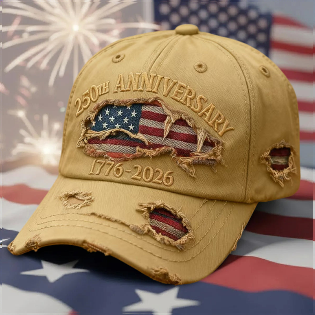 USA 1776 - 2026 Anniversary Baseball Hat, 250th Freedom Cap