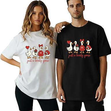 Funny Goose Couples Matching Shirts, Couples Shirts for him and her, Valentine Gifts for Boyfriend Or Girlfriend