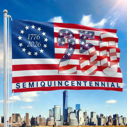 250th Anniversary Semiquincentennial Banner House Flag