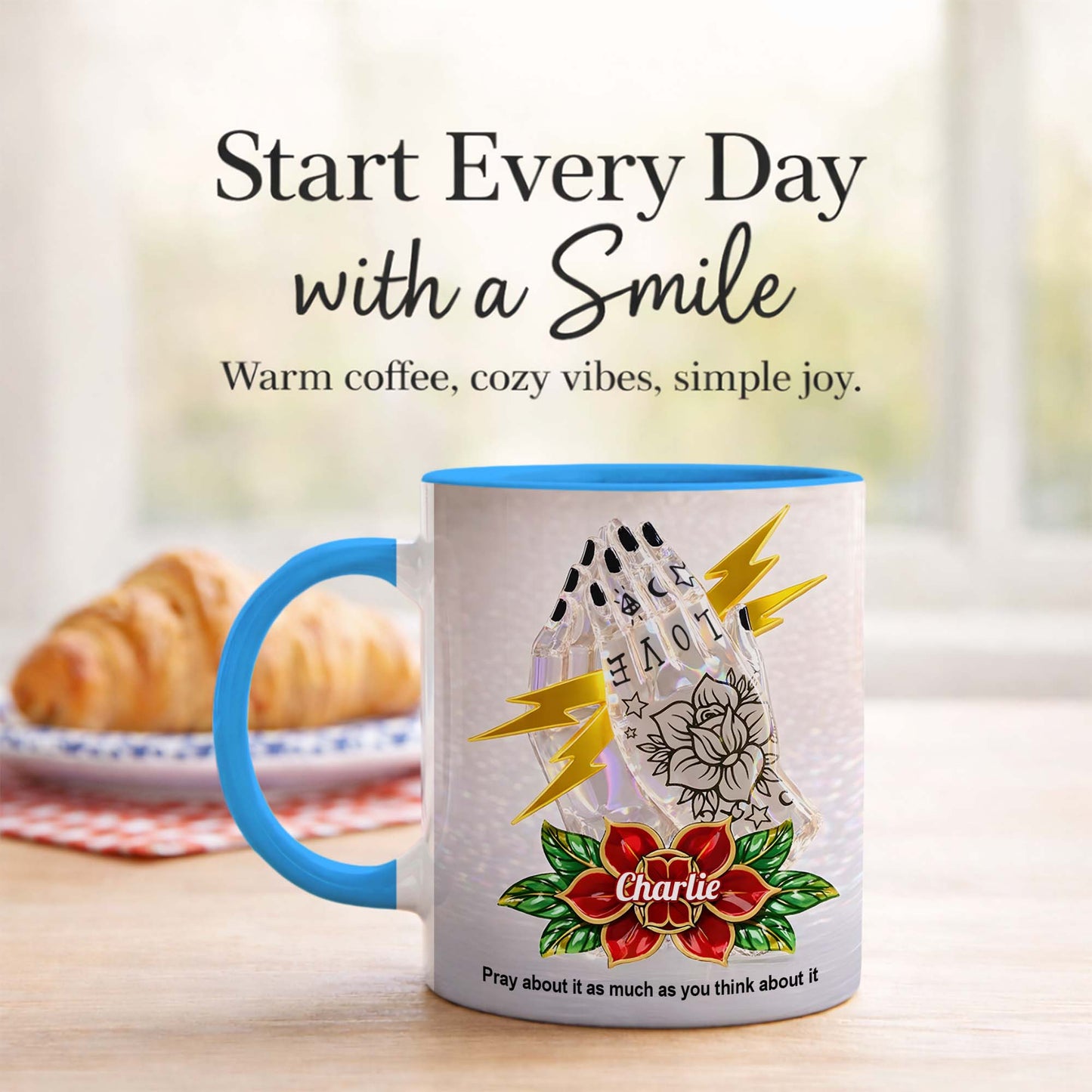 Inspirational Christian Mug – Personalized Prayer Quote Coffee Cup