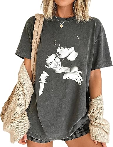 Personalized Vintage Photo T Shirts For Boyfriend Or Girlfriend, Couple Sweatshirt With Faces On Them, Custom Picture Shirt For Boyfriend, Valentines Customized Gifts For Boyfriend White