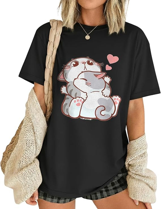 Valentine Cat Matching Shirts for Women,Family Valentines Day T Shirts, Ladies Couple Outfit, Married Gifts for Couple Funny