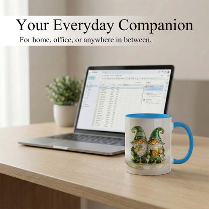 Lucky Clover Gnome Mug – Personalized Couple Coffee Mug St. Patrick’s Day Gift