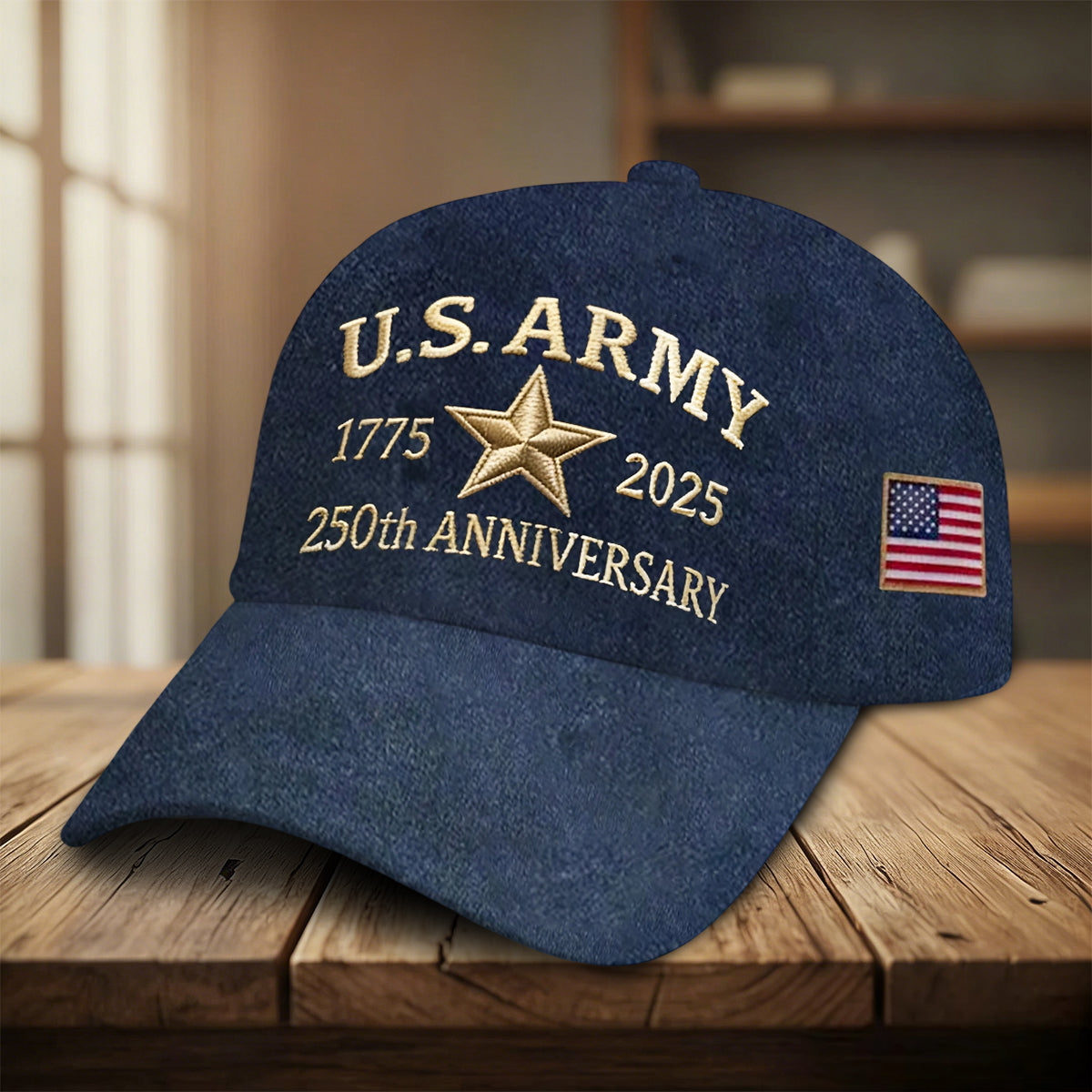 U.S. Army 250th Anniversary Hat, Military Patriotic Cap