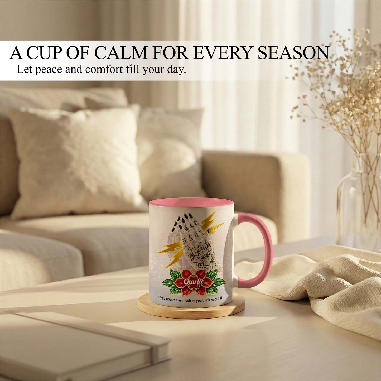 Inspirational Christian Mug – Personalized Prayer Quote Coffee Cup