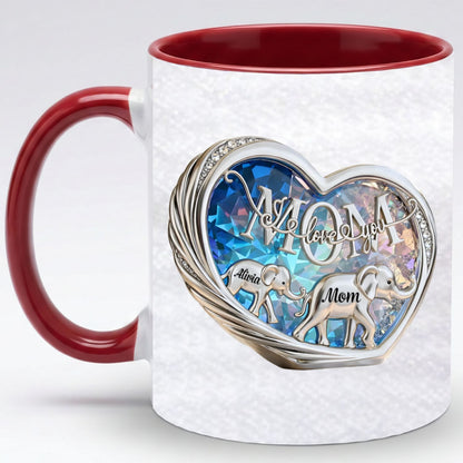 Elephant Family Love Mug – Personalized Parents Coffee Mug Gift