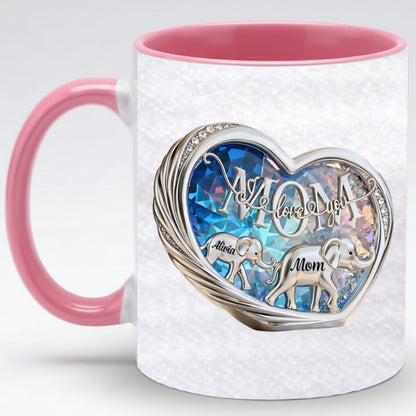 Elephant Family Love Mug – Personalized Parents Coffee Mug Gift