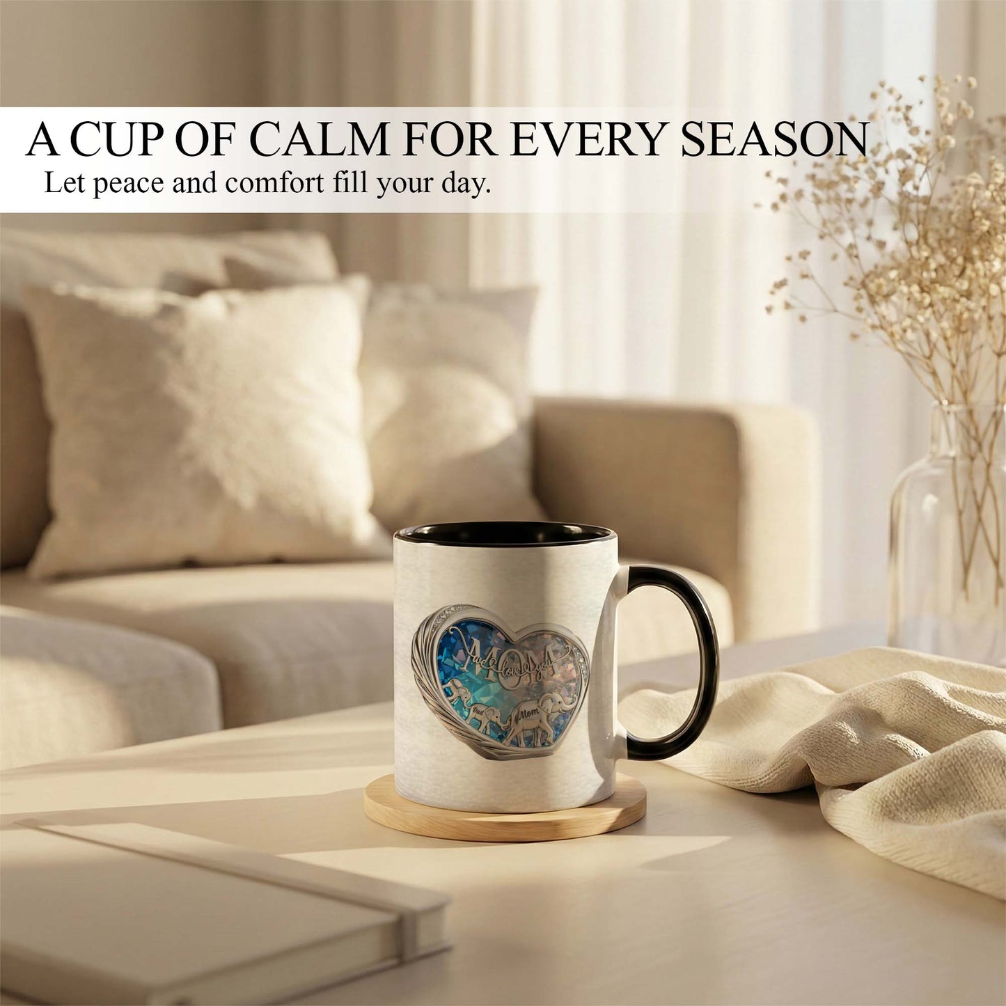 Elephant Family Love Mug – Personalized Parents Coffee Mug Gift