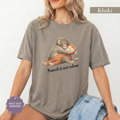 Viral Sad Monkey Shirt, Punch The Monkey Tee, Ichikawa Zoo Macaque, Emotional Support Stuffed Animal, Comfort Colors 1717