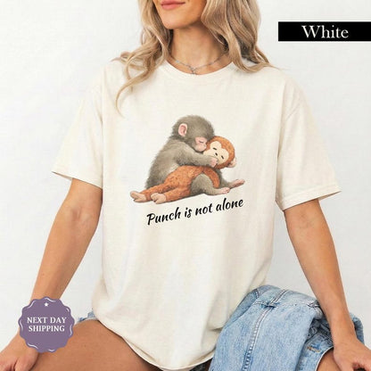 Viral Sad Monkey Shirt, Punch The Monkey Tee, Ichikawa Zoo Macaque, Emotional Support Stuffed Animal, Comfort Colors 1717