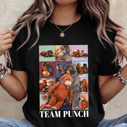 Baby Monkey Punch Shirt, Team Punch Viral Monkey Graphic Tee, Cute Humor Animal Shirt, Lonely Monkey Graphic T Shirt, Monkey Lover Gift