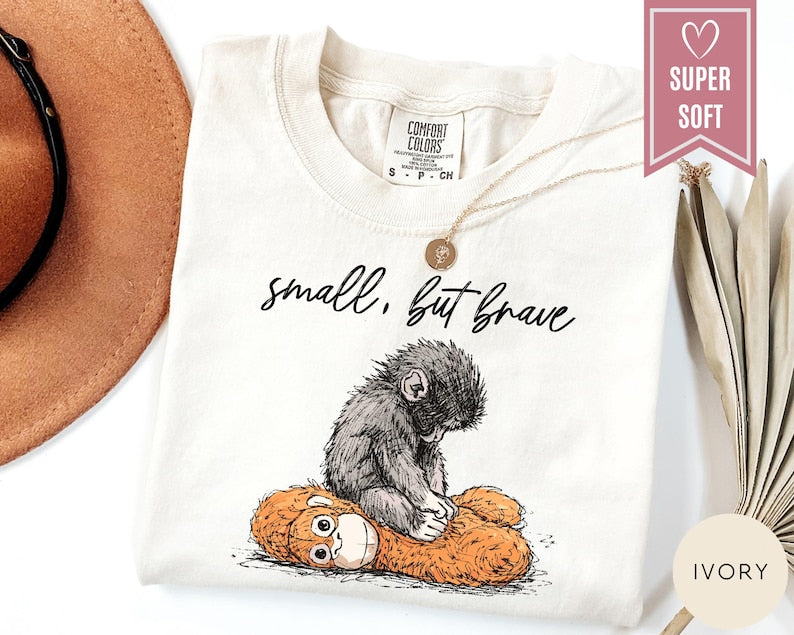 Baby Monkey Punch Shirt, Small But Brave Punch T-Shirt,Boxy, I Stand With Punch Clothes, Protect Punch Tee, Viral Monkey Tee