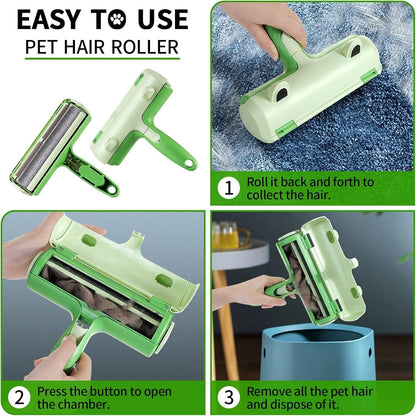 Premium Roller Pet Hair Remover, Reusable Lint Roller for Pet Hair, Couch Roller for Pet Hair Cleaner, Animal Hair Remover for Furniture, Couch Dog Fur Remover from Clothes